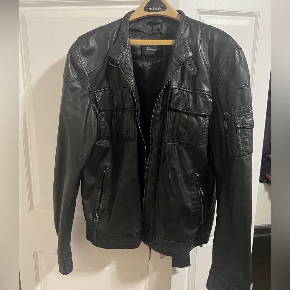 7 diamonds leather jacket